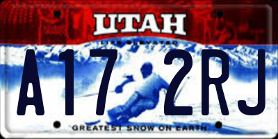 UT license plate A172RJ