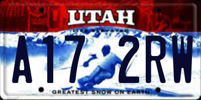 UT license plate A172RW