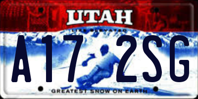 UT license plate A172SG
