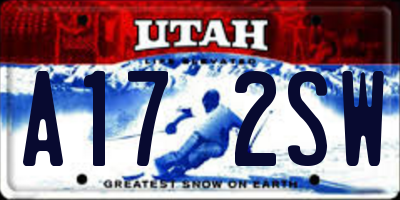 UT license plate A172SW