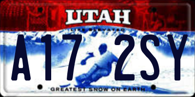 UT license plate A172SY