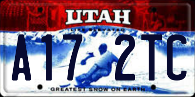 UT license plate A172TC