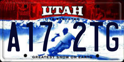 UT license plate A172TG
