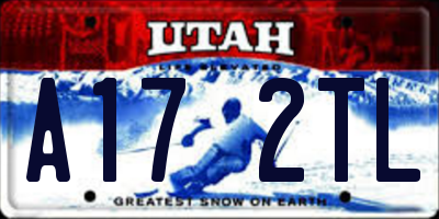 UT license plate A172TL