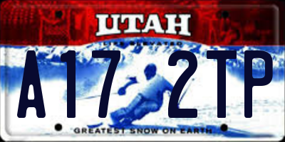 UT license plate A172TP