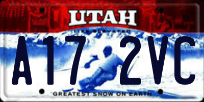 UT license plate A172VC