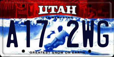 UT license plate A172WG