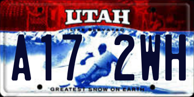 UT license plate A172WH