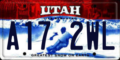 UT license plate A172WL