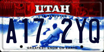 UT license plate A172YQ