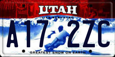 UT license plate A172ZC