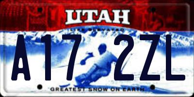 UT license plate A172ZL