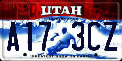 UT license plate A173CZ