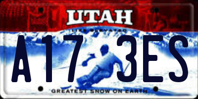 UT license plate A173ES