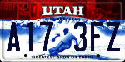UT license plate A173FZ