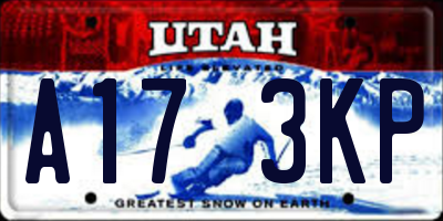 UT license plate A173KP