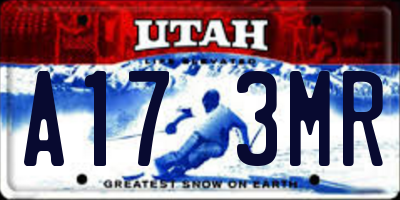 UT license plate A173MR