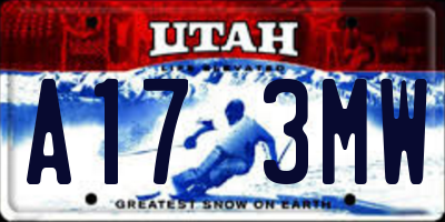 UT license plate A173MW