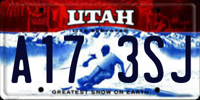 UT license plate A173SJ