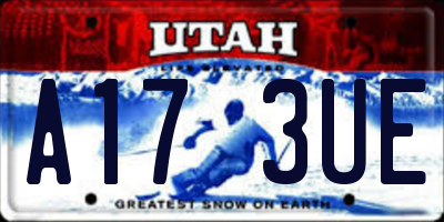 UT license plate A173UE
