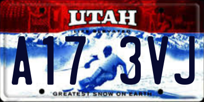 UT license plate A173VJ