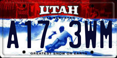 UT license plate A173WM