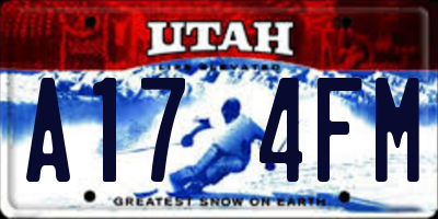 UT license plate A174FM