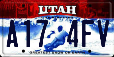 UT license plate A174FV