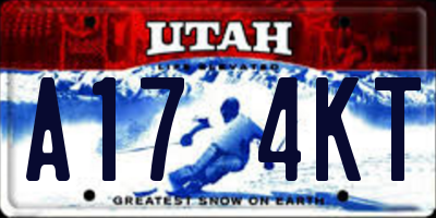 UT license plate A174KT