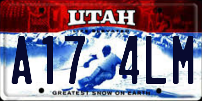 UT license plate A174LM