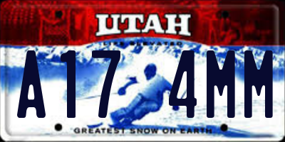 UT license plate A174MM