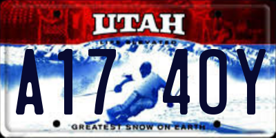 UT license plate A174OY