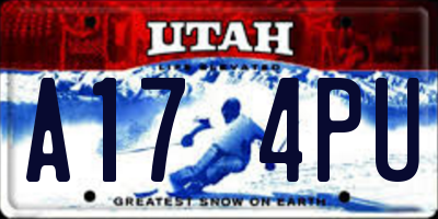 UT license plate A174PU