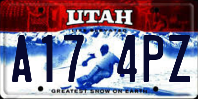 UT license plate A174PZ