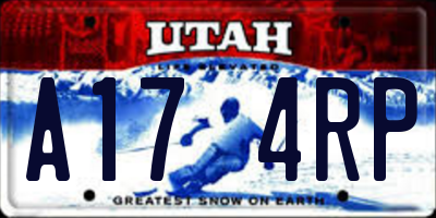 UT license plate A174RP
