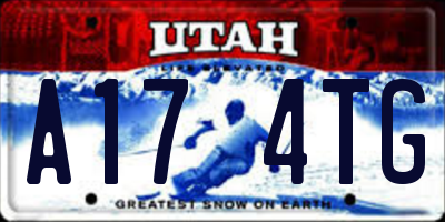 UT license plate A174TG