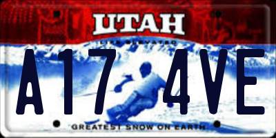 UT license plate A174VE