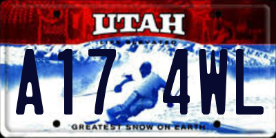UT license plate A174WL