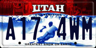 UT license plate A174WM