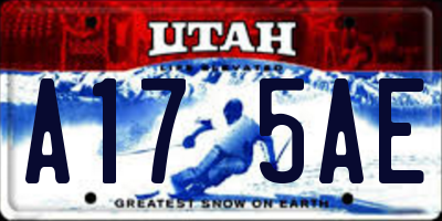 UT license plate A175AE