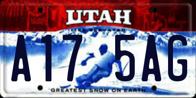 UT license plate A175AG