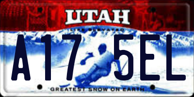 UT license plate A175EL