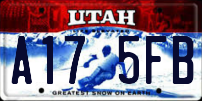 UT license plate A175FB