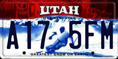 UT license plate A175FM