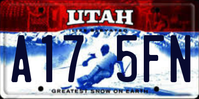 UT license plate A175FN