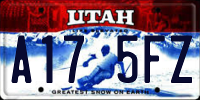 UT license plate A175FZ