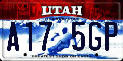 UT license plate A175GP