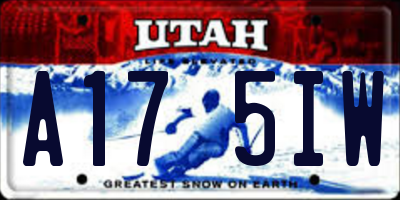 UT license plate A175IW