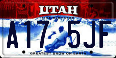 UT license plate A175JF