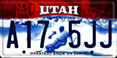 UT license plate A175JJ